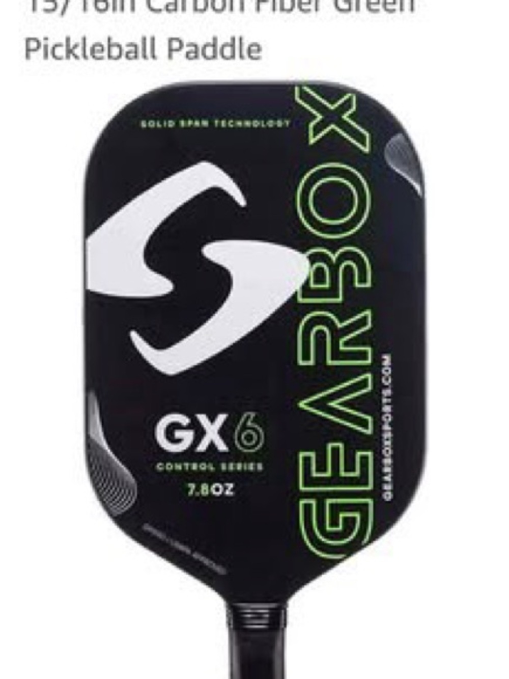 GX6 Green Carbon Fiber Pickleball Paddle